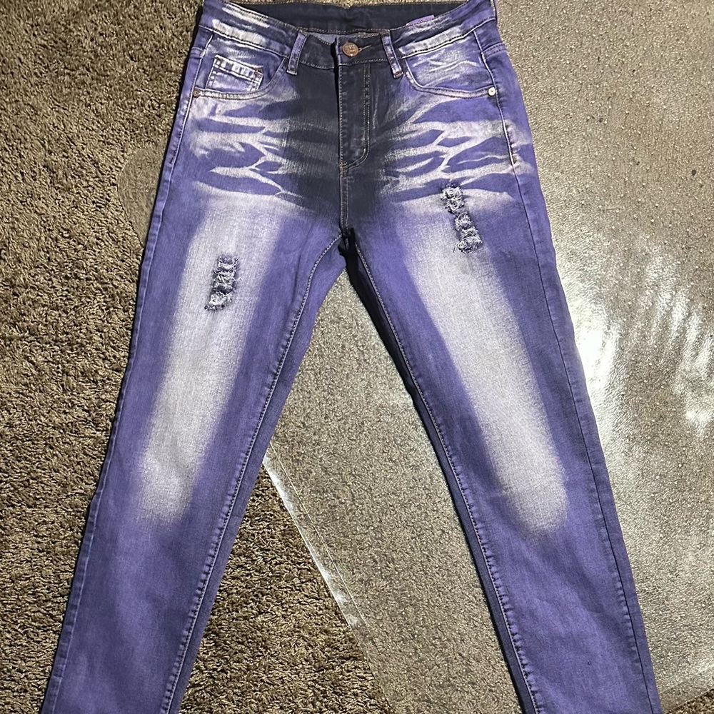 PURPLE SKINNY JEANS